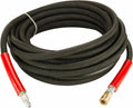 6000 PSI 1/2' x 50' BLACK 2 Wire Pressure Washer Hose with Couplers
