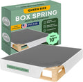 Greaton, 10' Queen Box Spring for Queen Bed – Amish-Made in the USA – Solid Wood Box Spring Mattress Foundation with Stable & Quiet Support – Flat-Packed & Easy Assembly – White