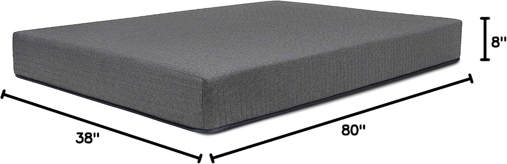 DREAMFOAM Brooklyn Bedding Copperflex Essential 8' Gel Memory Foam Mattress with Stain Protection, Twin XL |Made in Arizona