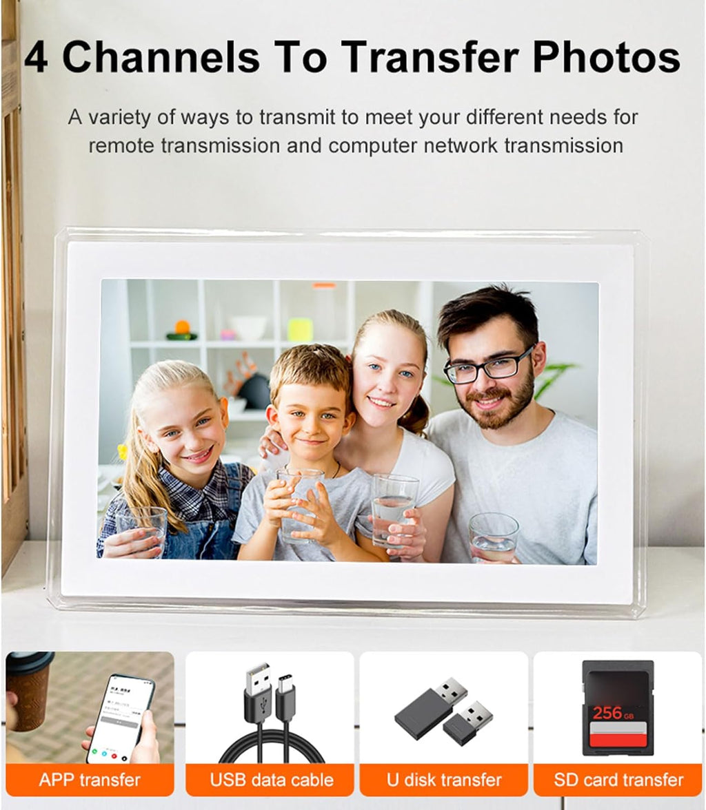 PUSOKEI 15.6' Smart Digital Calendar & Chore Chart, WiFi Touchscreen Interactive Display for Family Schedules, Electronic Photo Frames, 32GB Storage, Auto Rotation, App Control (US Plug)