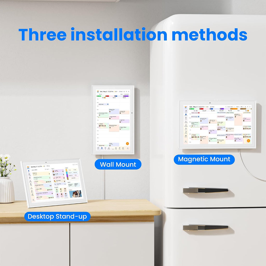 15.6' Smart Digital Calendar, Touchscreen Family Planner, No Subscription Required, 32GB, Multi-User Sync, Wall/Desk Mountable with Magnetic Accessories, Gifts for Mom Dad