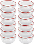 Sterilite Ultra-Seal 4.7 Qt Bowl, Large Airtight Food Storage Container, Latching Lid, Microwave and Dishwasher Safe, Clear with Red Gasket, 12-Pack