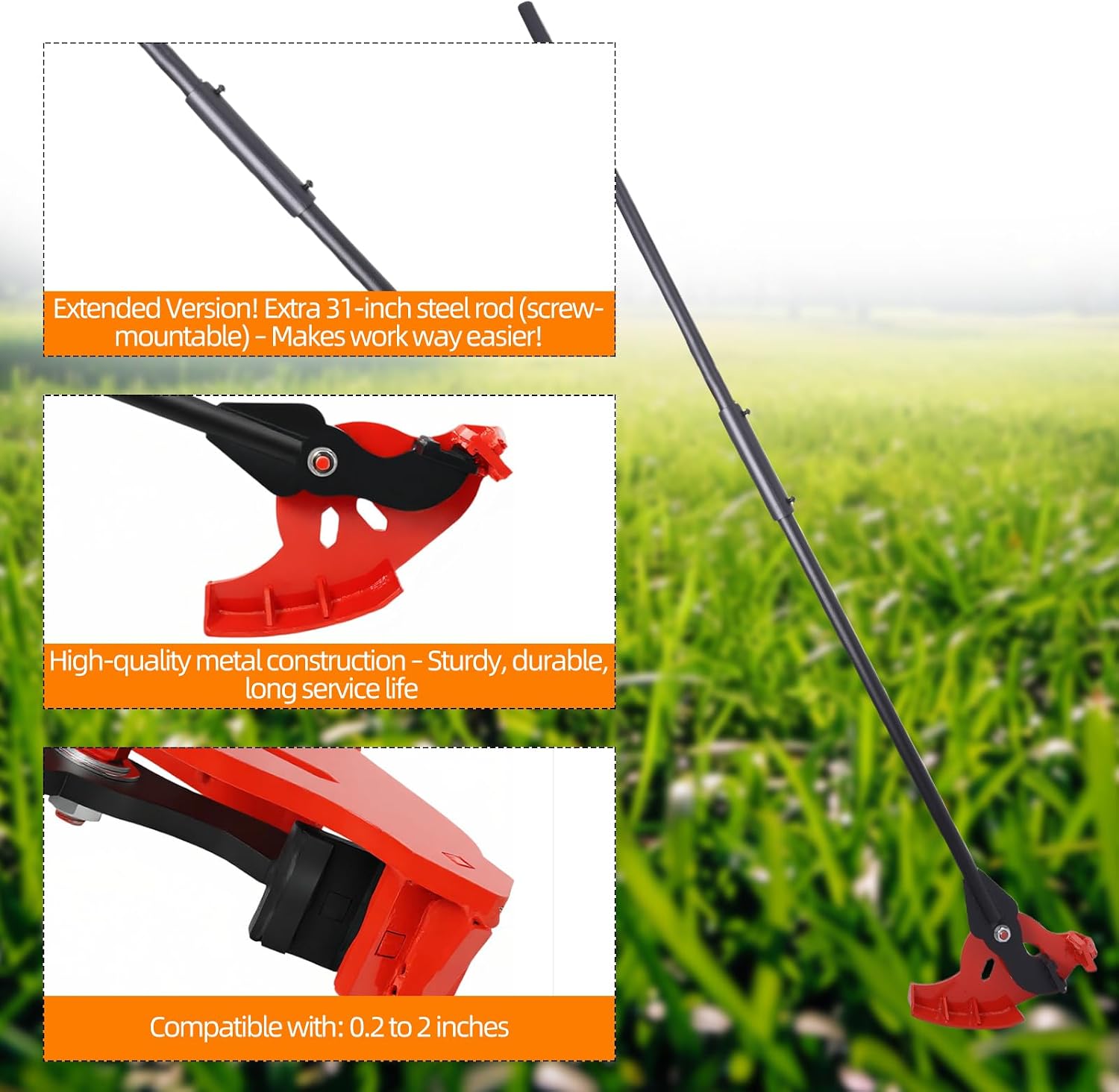 Long-Size Puller-for Tree Roots, Shrubs & Weeds,Lever-Type Root Puller,Weed & Root Extraction Tool-Fits 0.2' to 2 inches Roots Cleaner,Manual Ground Debris Cleaner,Labor-Saving Weed Remover