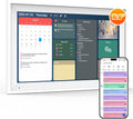 Digital Calendar 15.6' Smart Calendar&Chore Chart, 1920 * 1080 Interactive Touchscreen Electronic Calendar for Family Schedules, 64GB Wifi Meal Planner, Wall&Desk Mountable Calendar-White