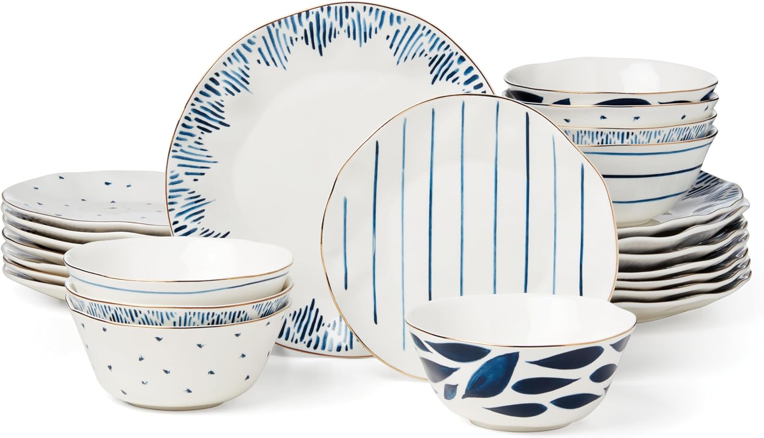 Lenox 895680 Blue Bay 24-Piece Dinnerware Set, Service For 8