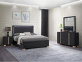 Black 4 LED Full Bedroom Set