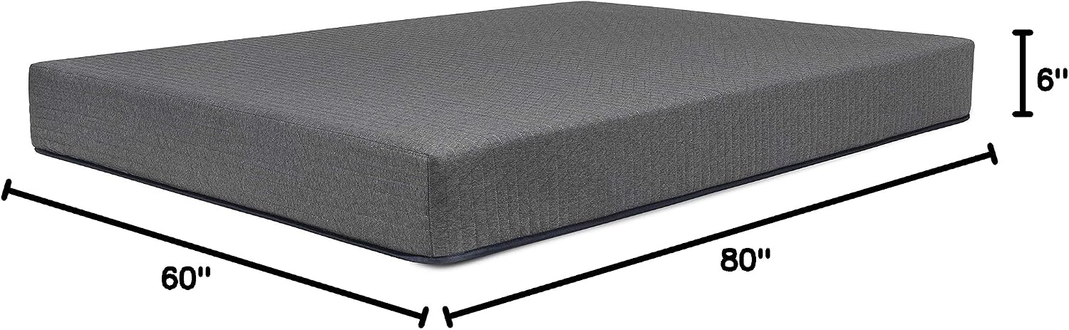 DREAMFOAM Brooklyn Bedding Copperflex Essential 6' Gel Memory Foam Mattress, Queen |Made in Arizona