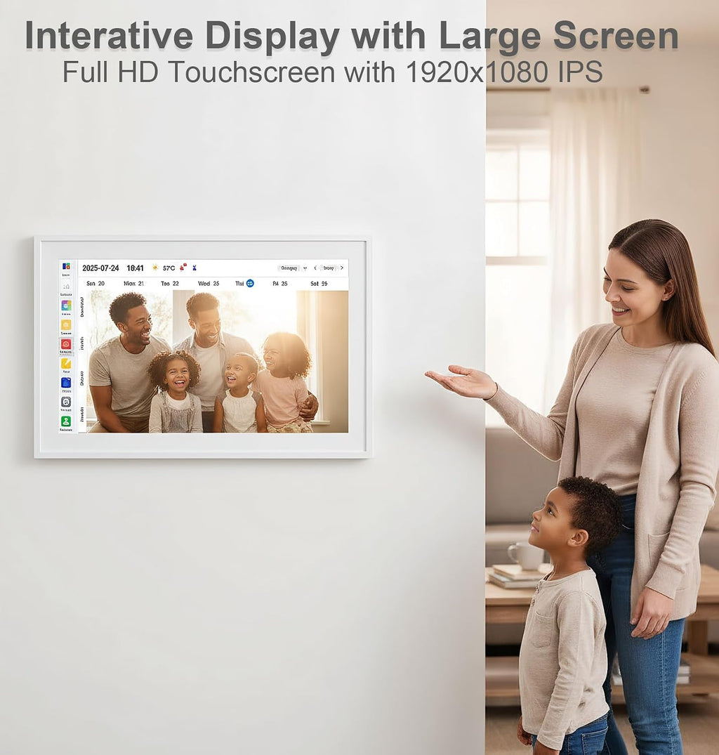 Digital Calendar, 15.6 inch Smart Wall Planner with Touch Screen, Electronic Calendar & Chore Chart Full HD Interactive Display for Family Schedules, Kid Activities Organizer Housework To-do List Reminder