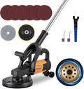 7 inch Concrete Grinder Set 3800W Concrete Surface Planer Concrete Floor Grinder with Dust Extraction Shroud Auxiliary Wheels for Grinding Concrete Cement Marble