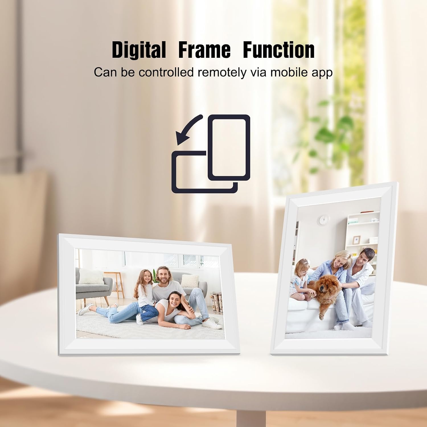 15.6' Smart Digital Wall Calendar Interactive Display for Family Schedules Wall Planner with Chore Charts Meal Planning Task Rewards 64GB Storage 1920x1080P IPS Touchscreen Digital Picture Frame White