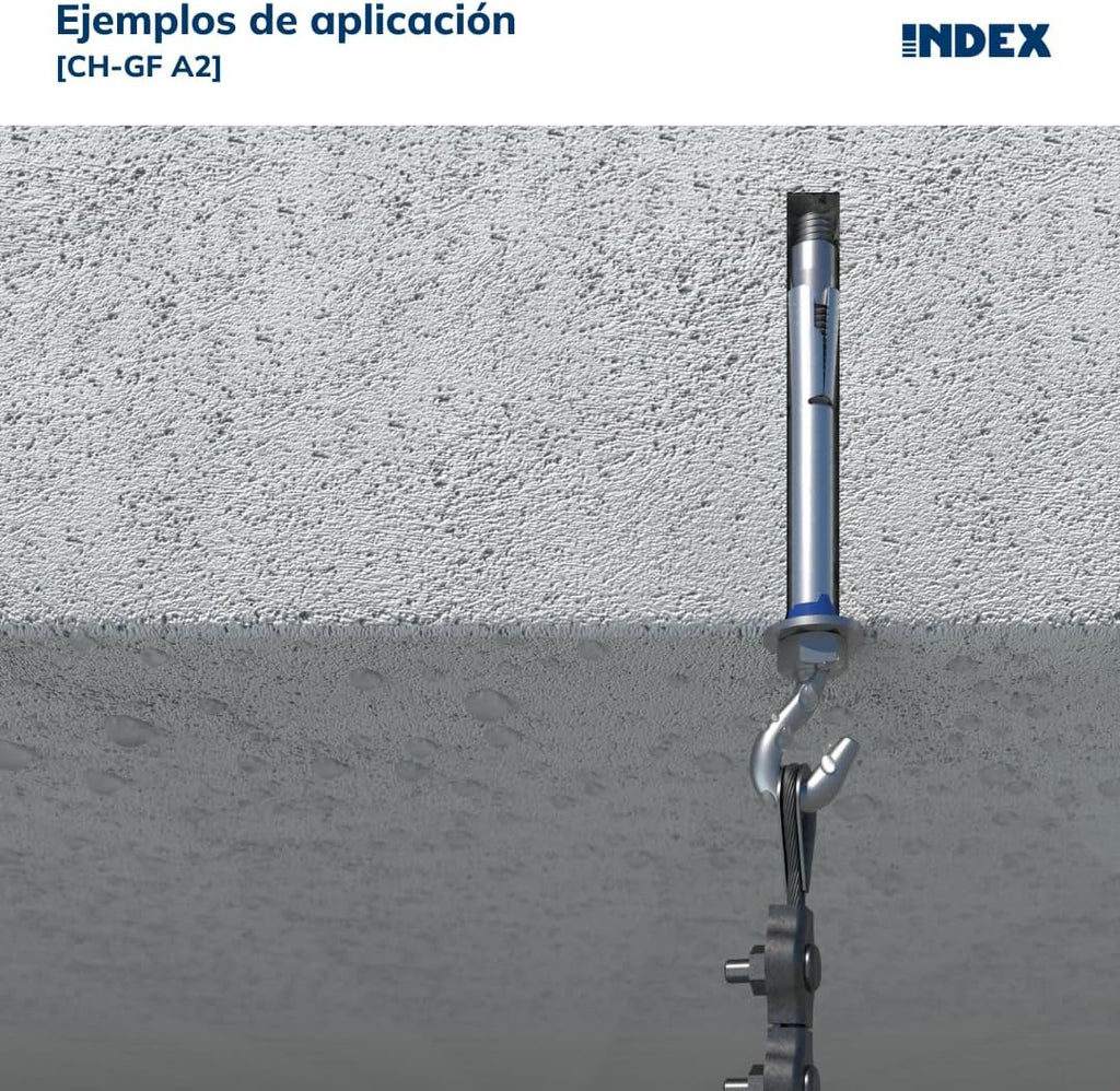 Index ACHGA210 Ground Anchor CH Antigiro C-Hook Forj Stainless Steel A2 8 x 60 Twist Drill Bit (Pack of 100 UD 10)