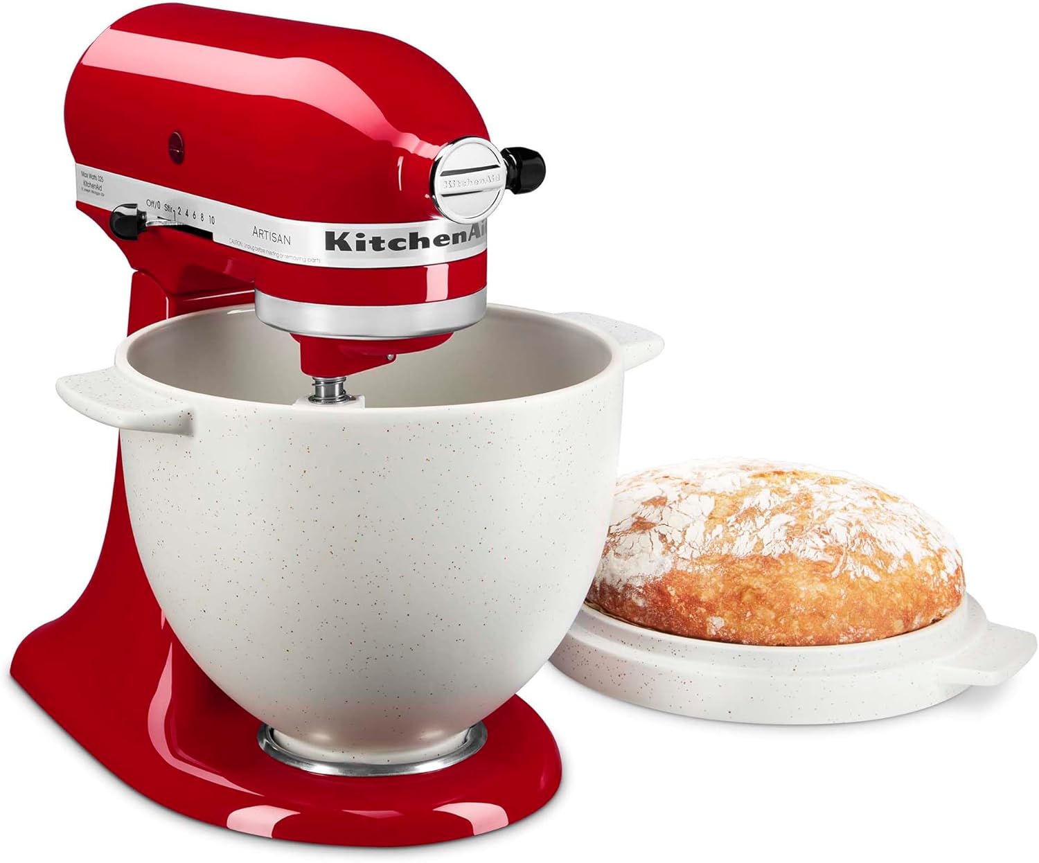 KitchenAid 5 Quart Ceramic Bread Bowl with Lid for all 4.5-5 Quart Tilt-Head Stand Mixers - KSM2CB5BGS