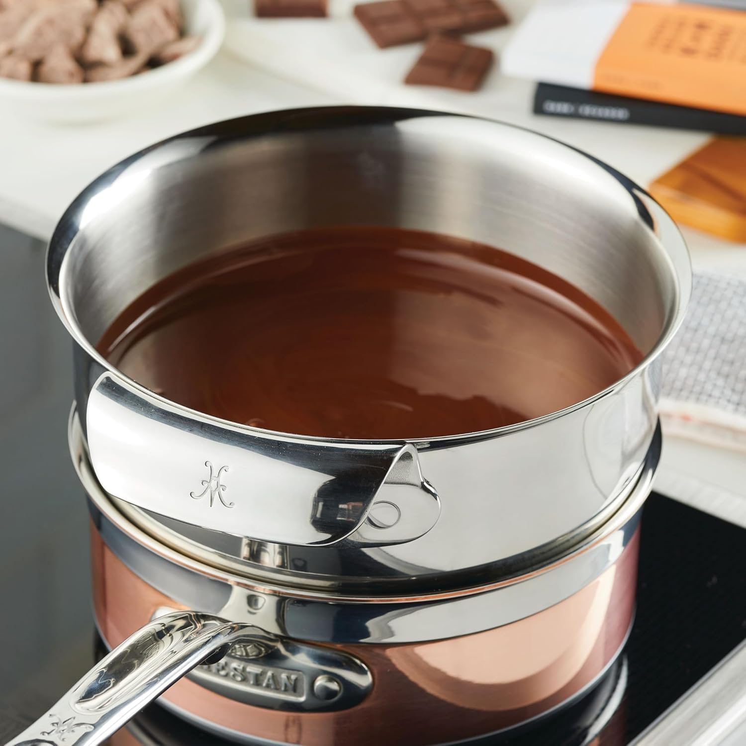 Hestan Provisions – 3-Piece Stainless Steel Mixing Bowl Set – 1.5qt, 3qt, and 4.75qt, Nesting Design