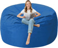 5FT Bean Bag Chair with Ultra Soft Velvet Cover Bean Bag Sofa with Memory Foam Bean Bag Chairs with Large Size Lazy Sofa for Dorm Office Living Room Bedroom Blue 5'