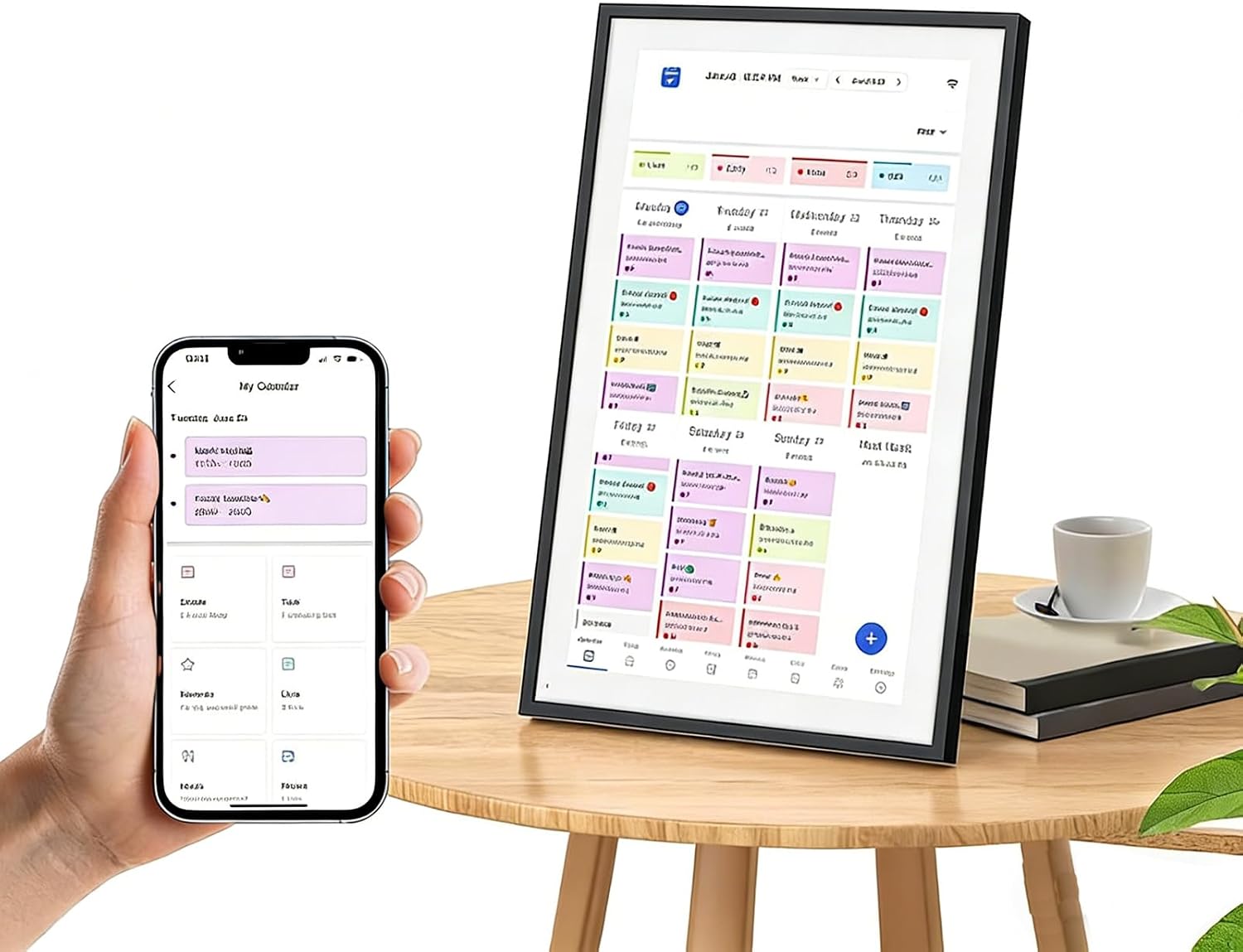 LICAEVEY Smart Digital Calendar, 10.1in HD Touchscreen with Switchable Digital Photo Frame, Family Planner for Home Office and Daily Scheduling