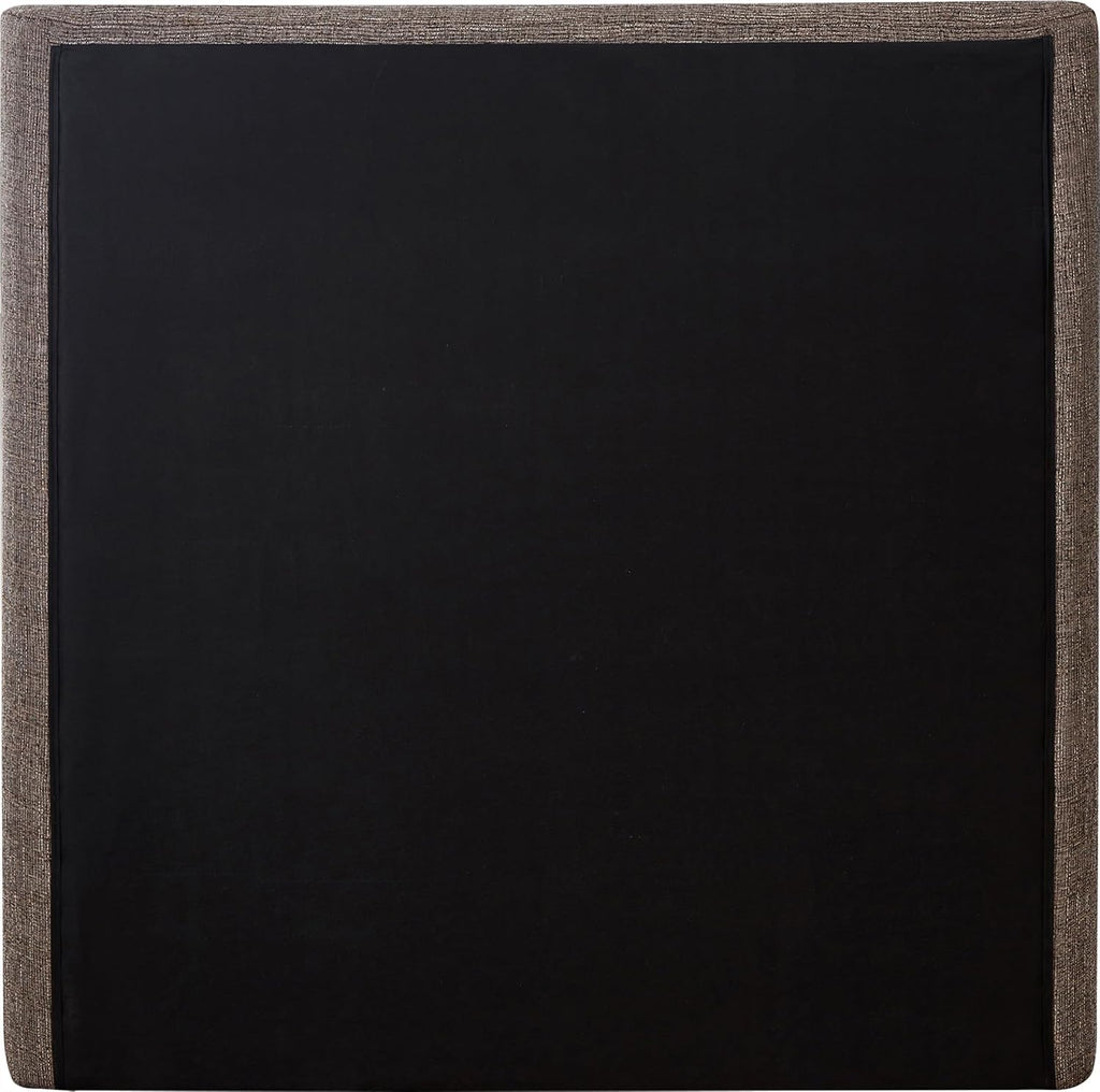 Meridian Furniture B1205Brown-T Penny Collection Modern | Contemporary Twin Bed with Rich Brown Linen Textured Fabric, Curved Headboard, 52' W x 82.5' D x 52' H, Brown, Twin