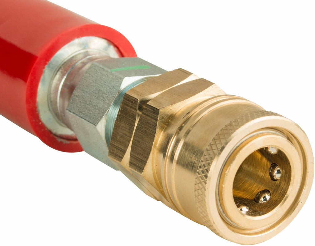6000 PSI 1/2' x 50' BLACK 2 Wire Pressure Washer Hose with Couplers