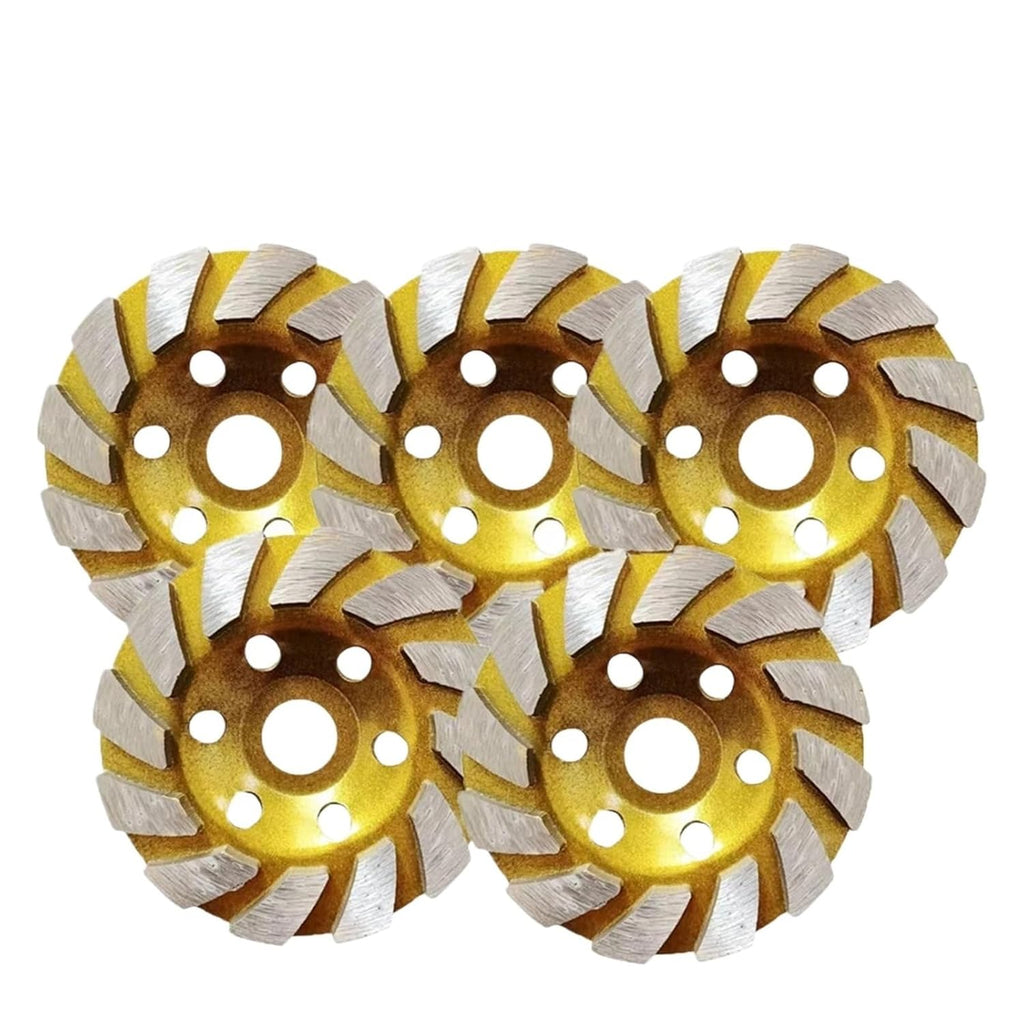 Diamond Concrete Grinding Wheel 1-8Pcs 4 Inch Concrete Diamond Grinding Disc Cup Wheel Turbo Abrasive Cutting for Granite Stone Ceramic(5Pcs)