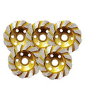 Diamond Concrete Grinding Wheel 1-8Pcs 4 Inch Concrete Diamond Grinding Disc Cup Wheel Turbo Abrasive Cutting for Granite Stone Ceramic(5Pcs)