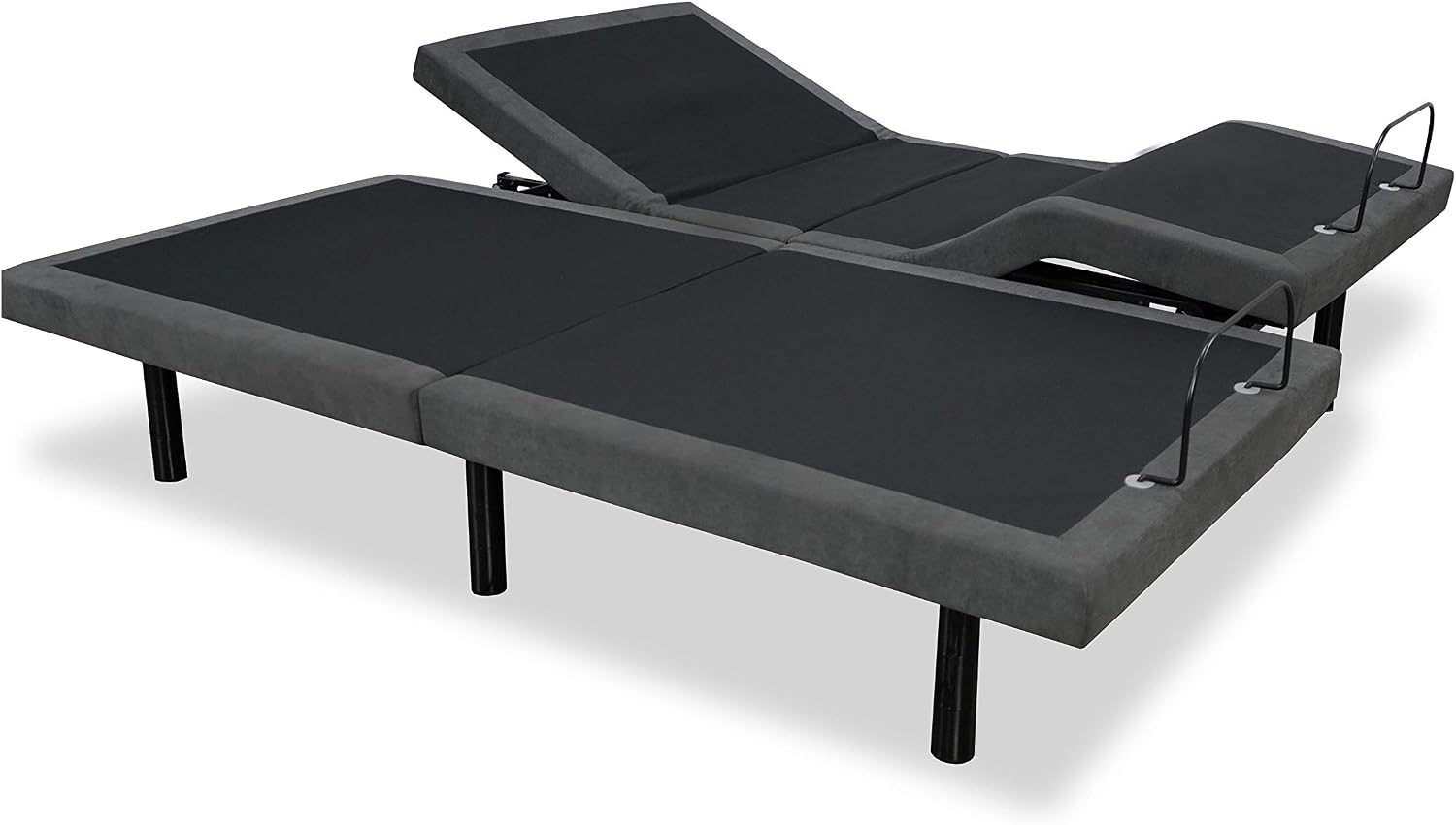 iDealBed 5i Custom Adjustable Bed Base, Wall Hugger, Massage, Zero-Gravity, Dual USB Charger, One Touch Comfort, Programmable Memory, Night Light, Advanced Silent Motion (Split California King)