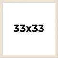 33x33 Frame Barnwood White Solid Wood Picture Frame Width 1.5 Inches | Interior Depth 0.5 Inches | Whitewashed Distressed Frame with UV Acrylic, Foam Board Backing & Hanging Hardware