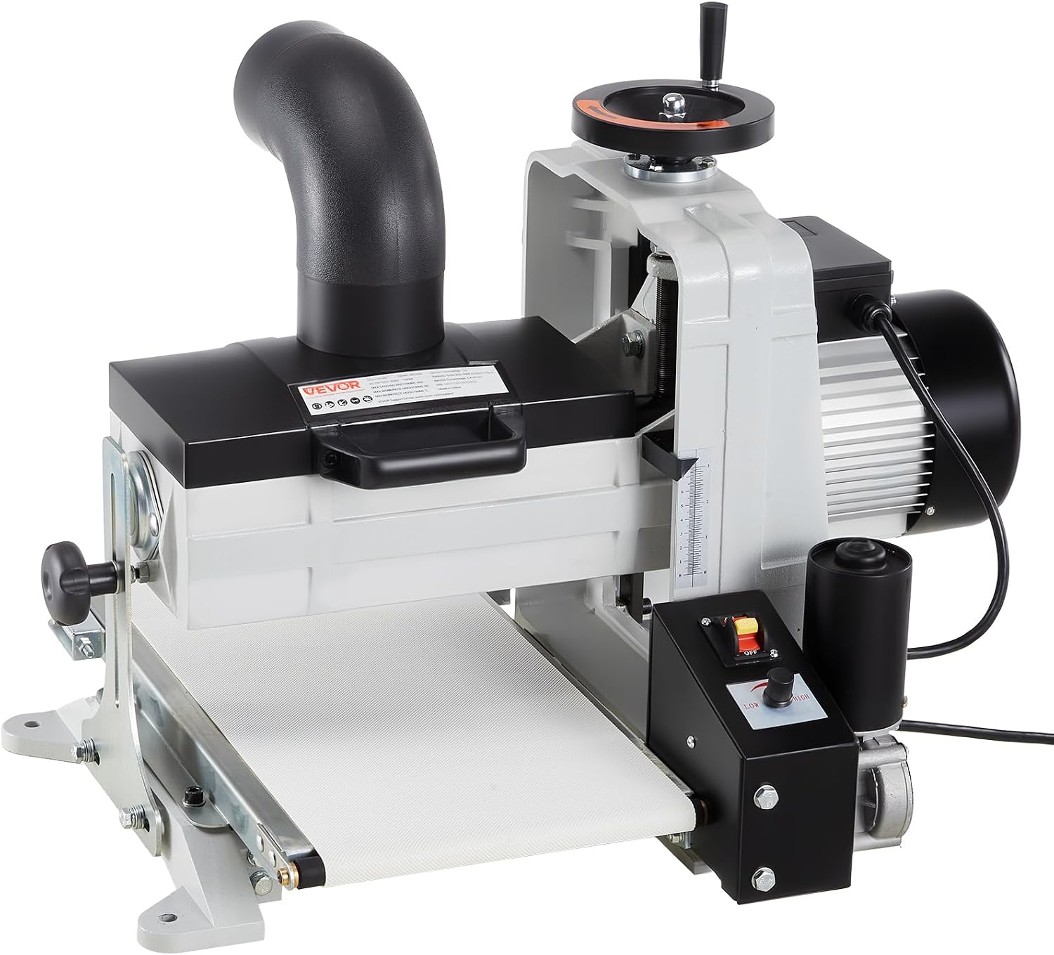 VEVOR 10' Benchtop Drum Sander, 1HP 1725RPM Dual Motor Drum Sander for Woodworking - Variable Speed Conveyor Belt & 4' Dust Collection Port for Cabinet Making & Furniture Finishing