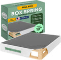Greaton, 10' Full Size Box Spring Only for Full Size Bed – Amish-Made in the USA – Solid Wood Mattress Foundation with Stable & Quiet Support – Flat-Packed & Easy Assembly – White