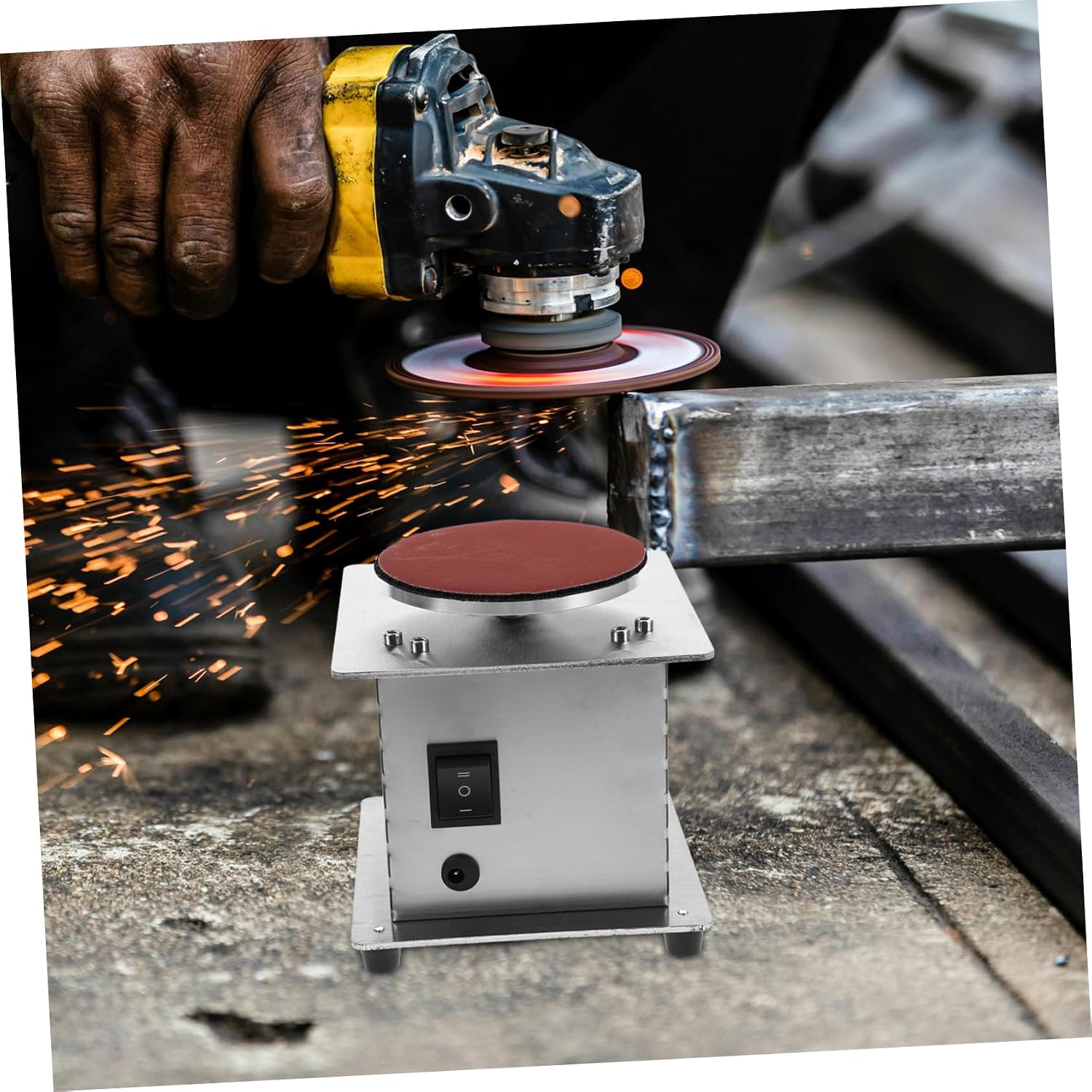 Holibanna Versatile Electric Sanding Machine Mini Polisher for Wood Metal Crafts Spindle Sander Drum Sander