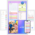32 Inch Digital Calendar, Electronic Chore Chart, Smart Weekly and Monthly Planner 1920 * 1080P IPS Touchscreen Wall Calendar Rewards for Family Schedules, Meal Planning Gift