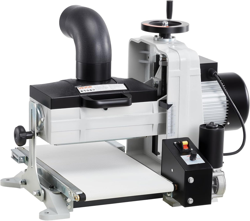 VEVOR 10' Benchtop Drum Sander, 1HP 1725RPM Dual Motor Drum Sander for Woodworking - Variable Speed Conveyor Belt & 4' Dust Collection Port for Cabinet Making & Furniture Finishing