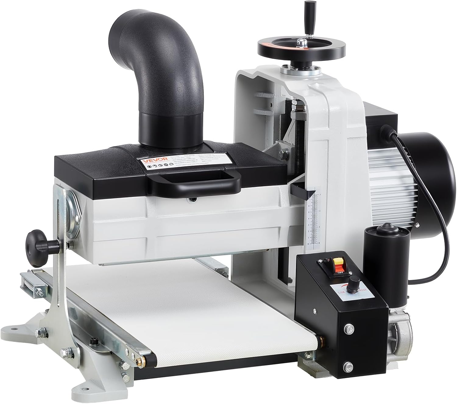 VEVOR 10' Benchtop Drum Sander, 1HP 1725RPM Dual Motor Drum Sander for Woodworking - Variable Speed Conveyor Belt & 4' Dust Collection Port for Cabinet Making & Furniture Finishing