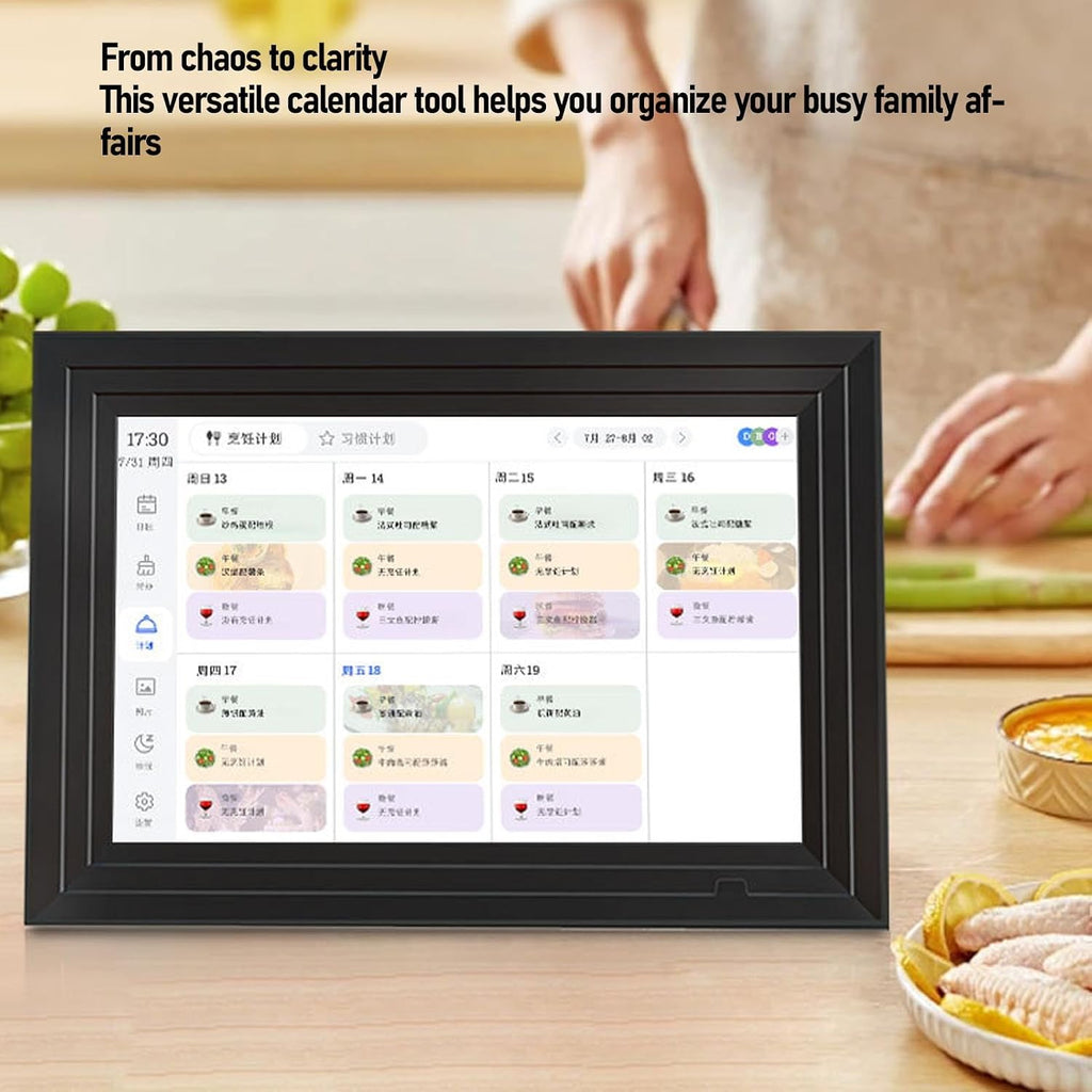 GOWENIC Smart Digital Calendar, 10.1 inch touchscreen, Cloud Photo Frame, APP Control, Versatile Display, with AI Intelligent Photo Repair