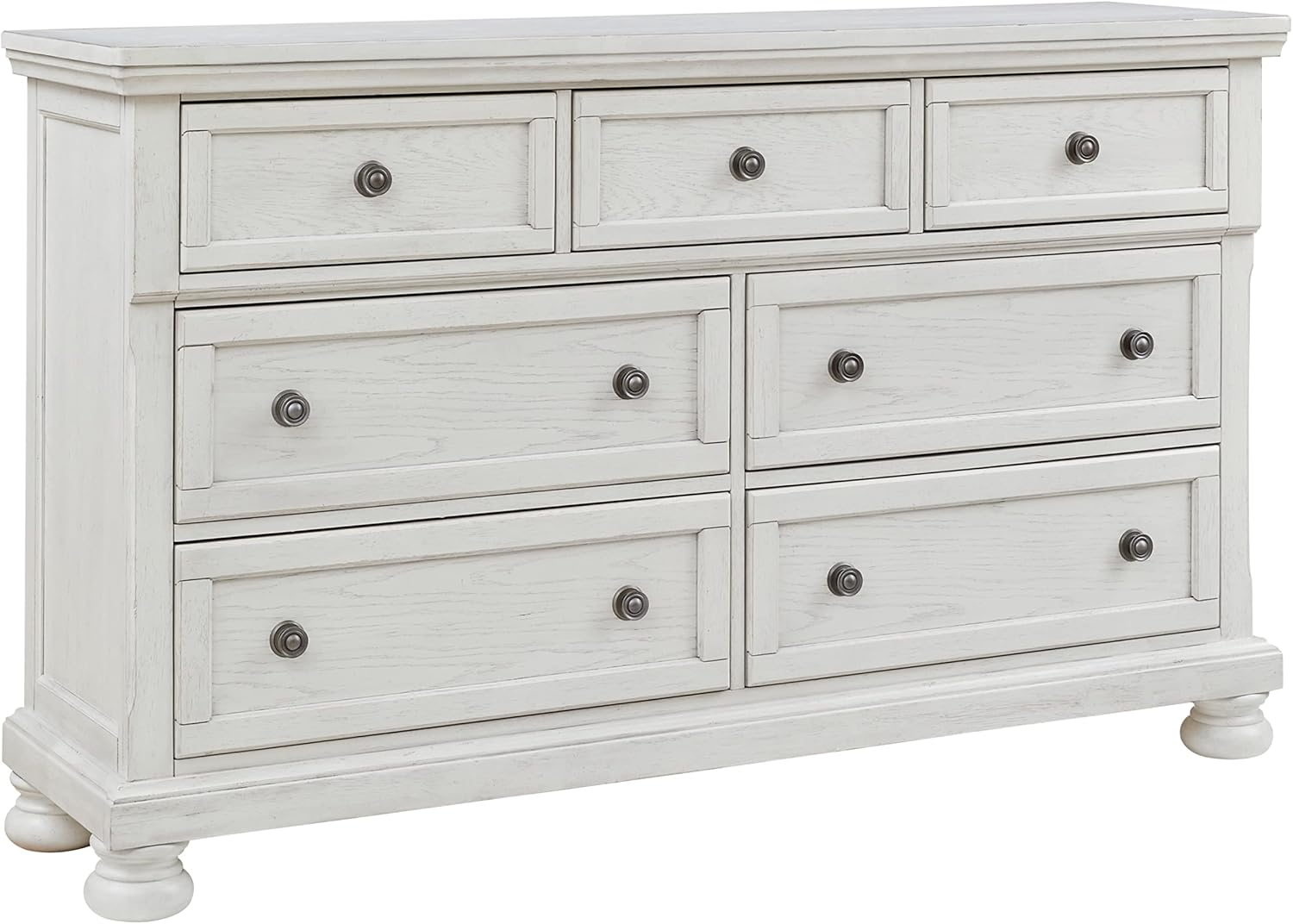 Signature Design by Ashley Robbinsdale Traditional 7 Drawer Dresser, Antique White