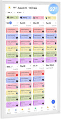 LOOFII 27 Inch Smart Digital Calendar – 1920×1080 Full HD Touchscreen Calendar & Family Planner with Chore Chart & Meal Planner, Wall-Mountable