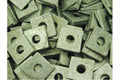 New Package of 100 (pcs) Galvanized 3/8' Square Bevel Washers I-Beam Flange Wedge Set #MO2762-P Warranity by Pr-Mch
