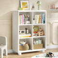Kids Bookshelf, Large Wooden Bookcase with 6 Cube Storage, Girl Toy Storage Organizer Cabinet with Child Safe Paint&Thick Board, Boy Tall Book Shelves Nook for Office Playroom Living Room(White)