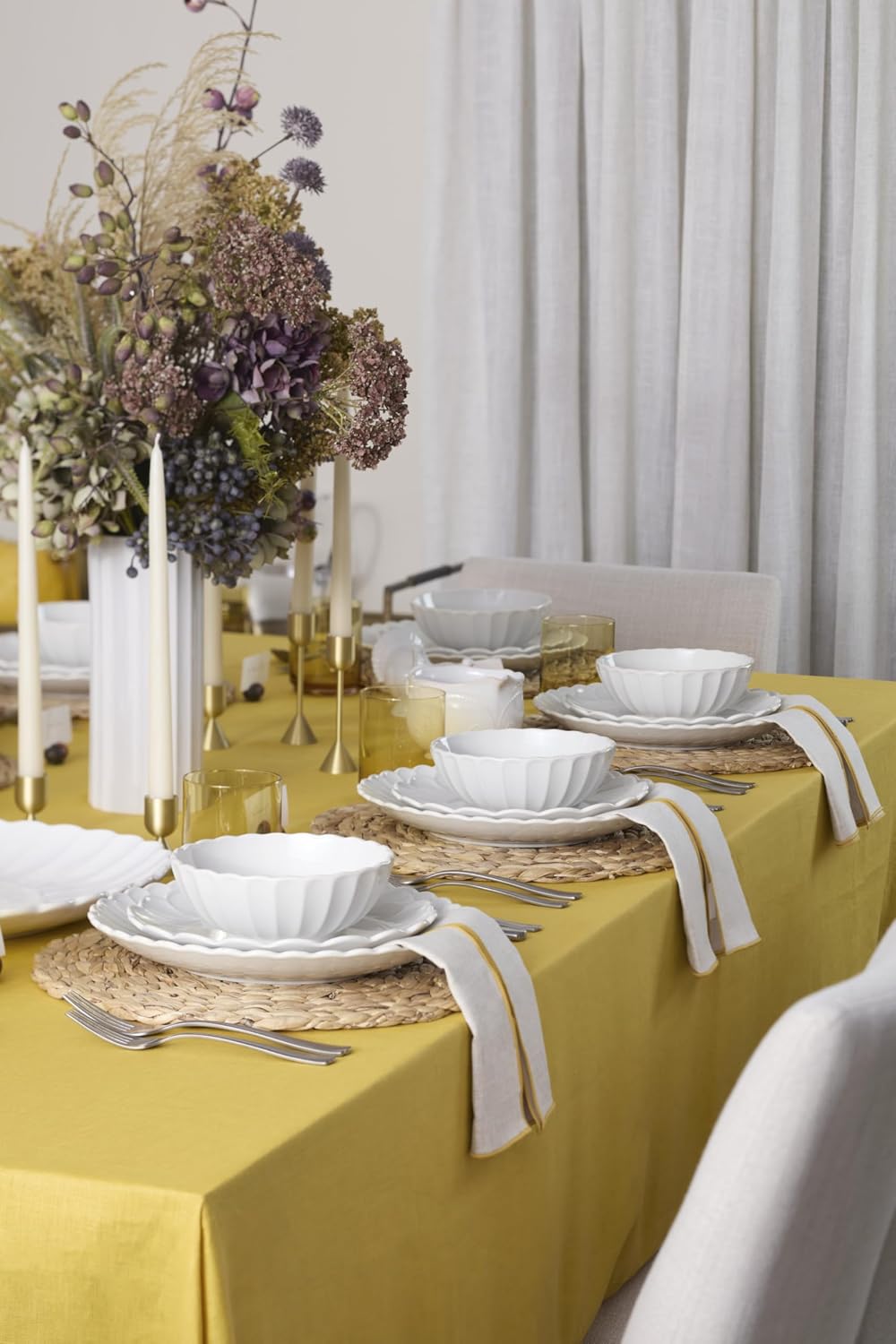 Lenox Dinner Plates Set, 4-Piece French Perle Scallop White Dinner Plate Set For 4, 11-inch Stoneware Plates, Dishwasher Safe Dishes, Microwave Safe, Dinnerware Sets, Dish Sets for 4 (White, 4 Piece)