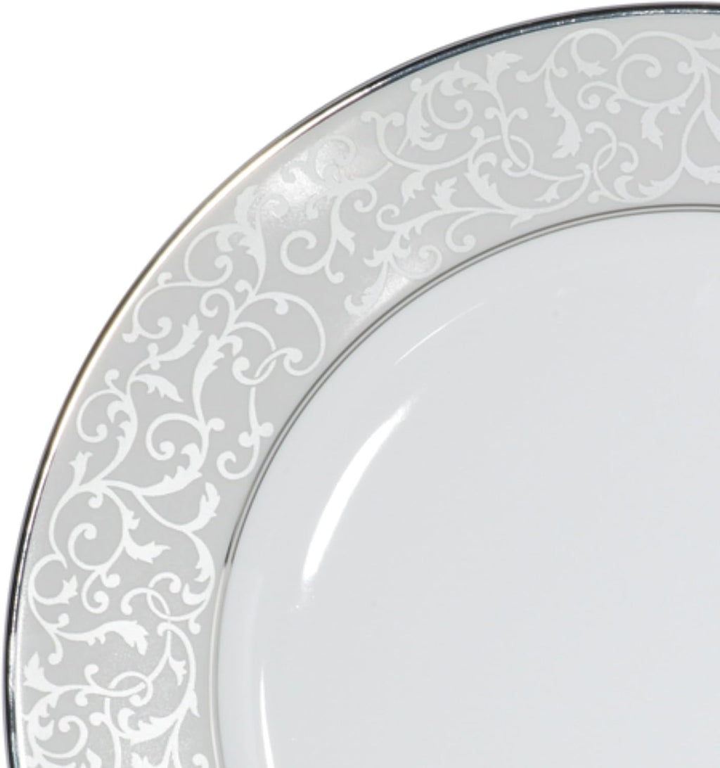 Mikasa Parchment 40-Piece Dinnerware Set, Service for 8, Durable Porcelain Plates, Bowls, and Mugs with Contemporary Design, Dishwasher Safe