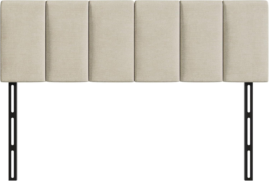 HAOBO Home Upholstered Headboard Foldable King Size Headboards Eastern King/California King Linen Panel with Height Adjustments