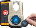 5th GEN Outdoor Smart Padlock – (Single, Anti-Cut Design) Keyless Bluetooth & NFC Lock, Heavy-Duty Weatherproof Security for Gates, Sheds, and Bikes - Smart App Control & Enhanced Protection