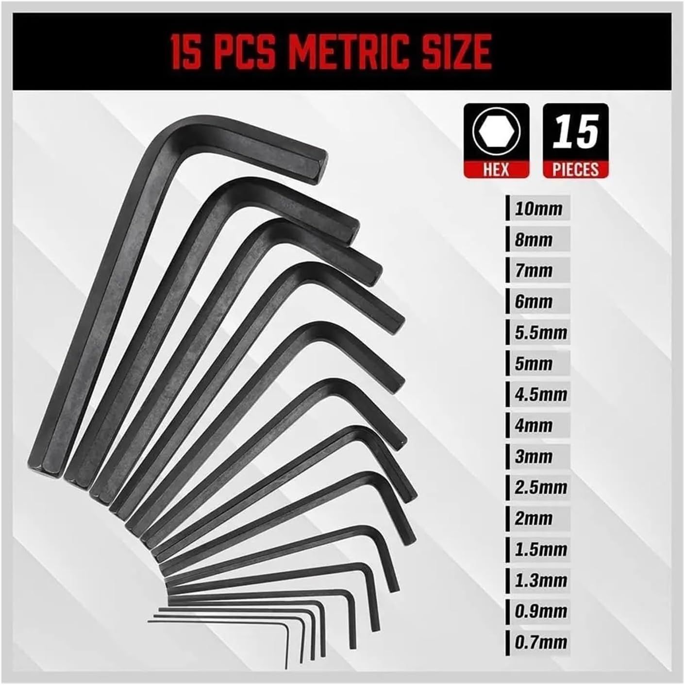 32-Piece Hex Key Wrench Set, Metric And SAE Wrenches L Shape Keys, Chrome Vanadium Steelwith 2x Extension Handl