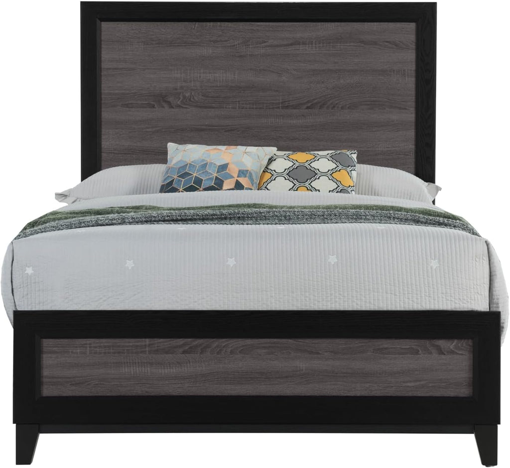 Grey and Black 5PC Full Bedroom Set