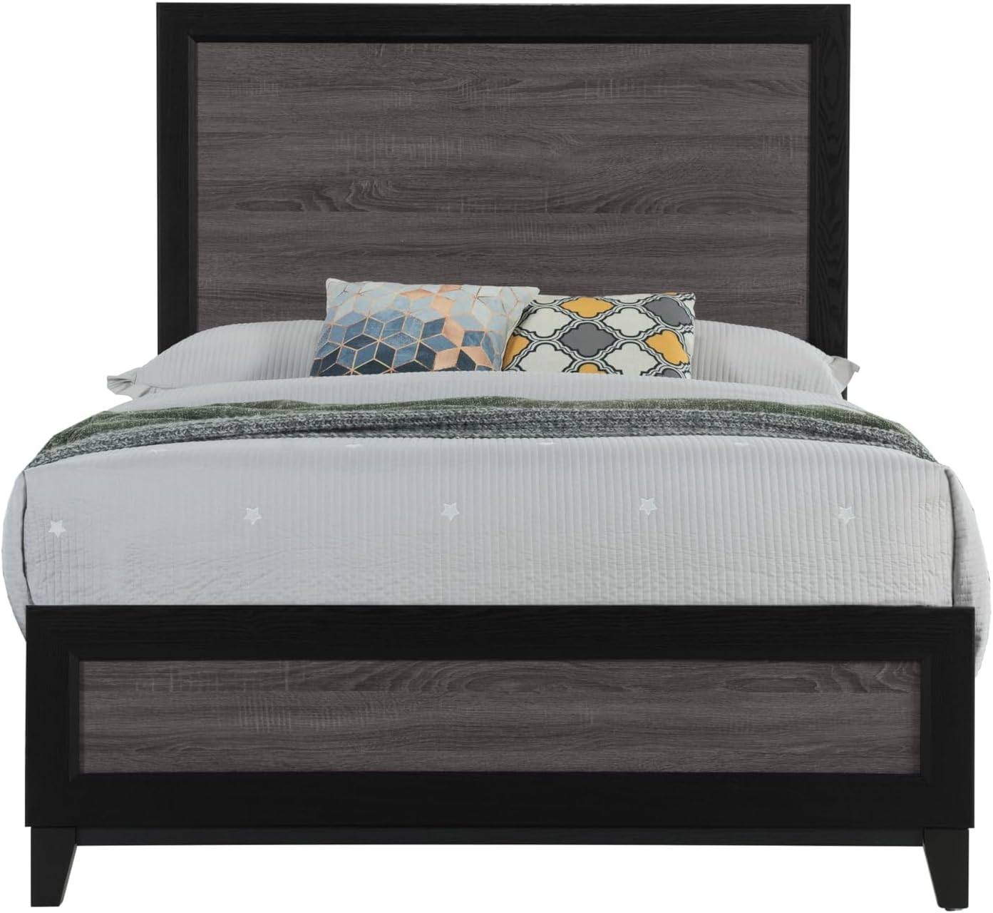 Grey and Black 5PC Full Bedroom Set