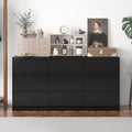 9 Drawer Dresser for Bedroom with Deep Drawers, Large Floor Wood Dressers & Chest of Drawers Handle Free, Modern Black Long Dressers for Closet Living Room, Euro Slide (63'W x 15.7'D x 31.5'H)