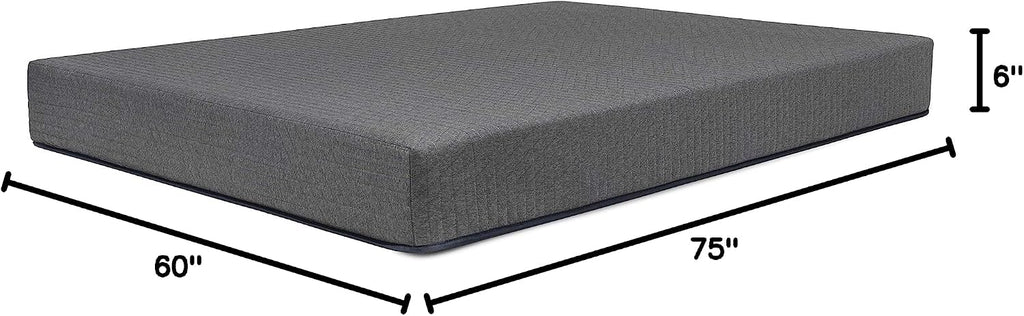 DREAMFOAM Brooklyn Bedding Copperflex Essential 6' Gel Memory Foam Mattress, Short Queen |Made in Arizona