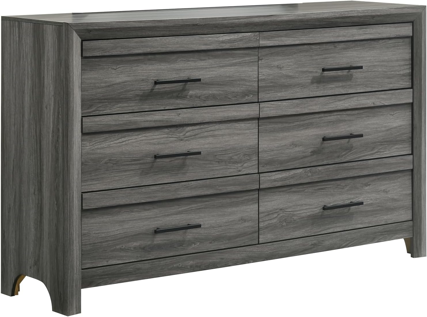 4 Pc Full Bedroom Set Made with Wood in Gray