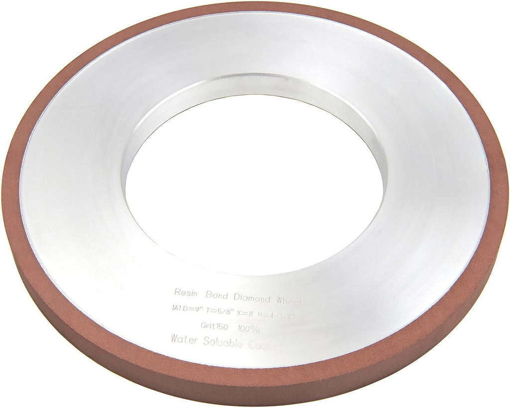 MaxTool 9' 1A1 Plain Diamond Wheel; Bore 4.75' Width 5/8' Grit150 Resin Bond Abrasive/CNC Machine Wheels for grinding or re-sharpening carbide tools
