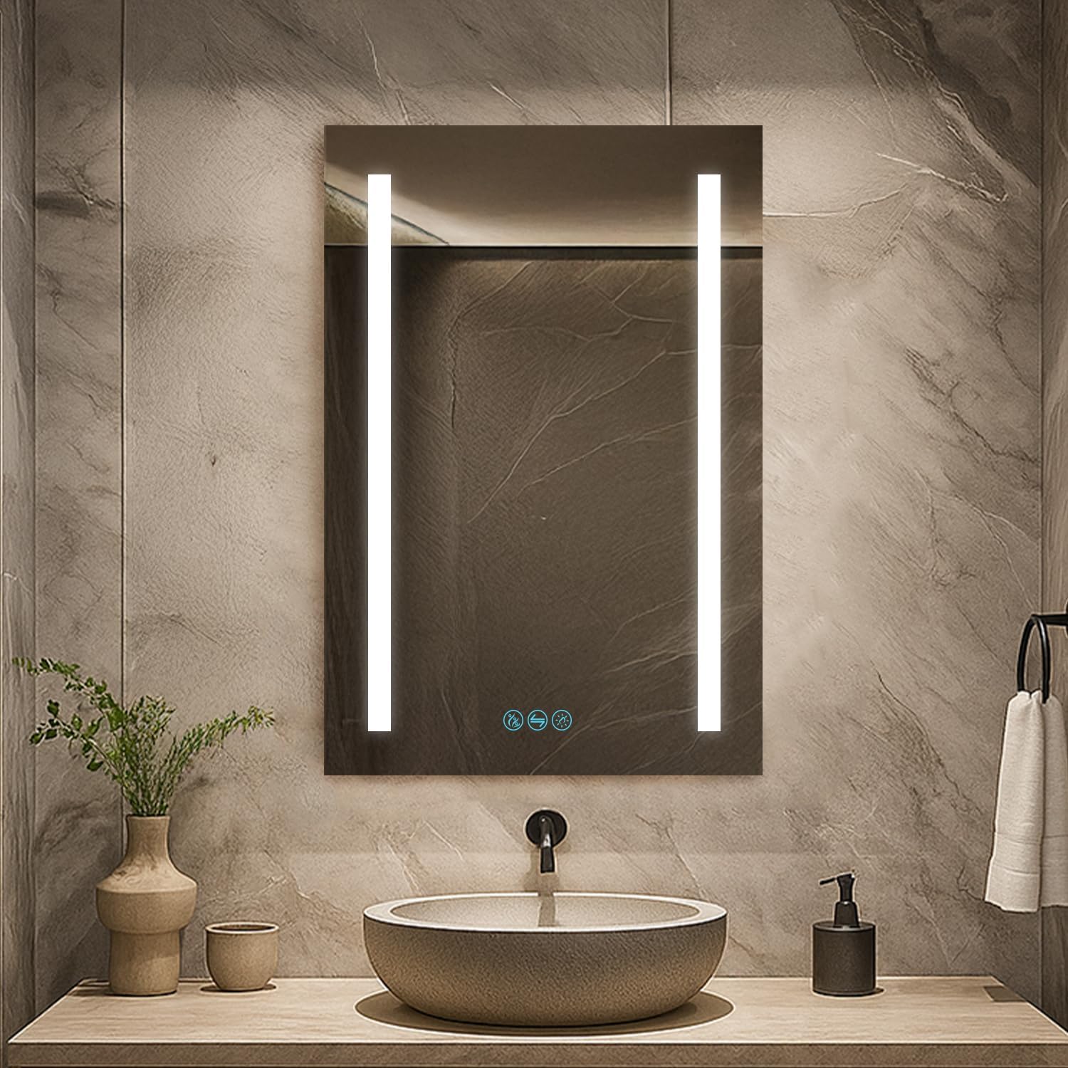 Blossom LED Medicine Cabinet Mirror for Bathroom, 20x32 Inch - Lighted Medicine Cabinet with Mirror - Recessed or Surface Makeup Mirror, Anti-Fog, Adjustable Brightness - P1(M)-20-Left Hinge