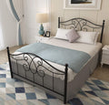 Vintage Sturdy Full Size Metal Bed Frame with Headboard and Footboard Basic Bed Frame No Box Spring Needed (Full,Black)