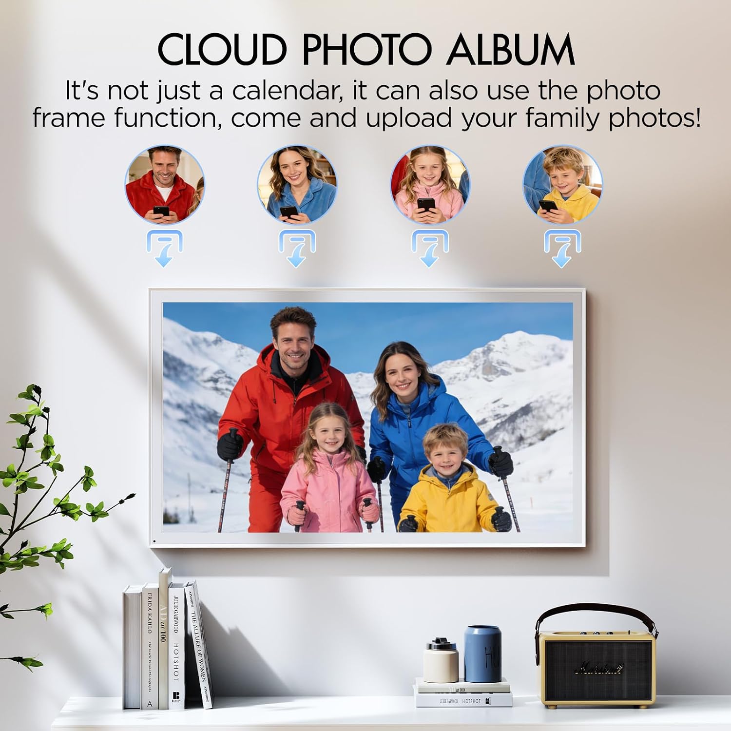 LOOFII 27 Inch Smart Digital Calendar – 1920×1080 Full HD Touchscreen Calendar & Family Planner with Chore Chart & Meal Planner, Wall-Mountable